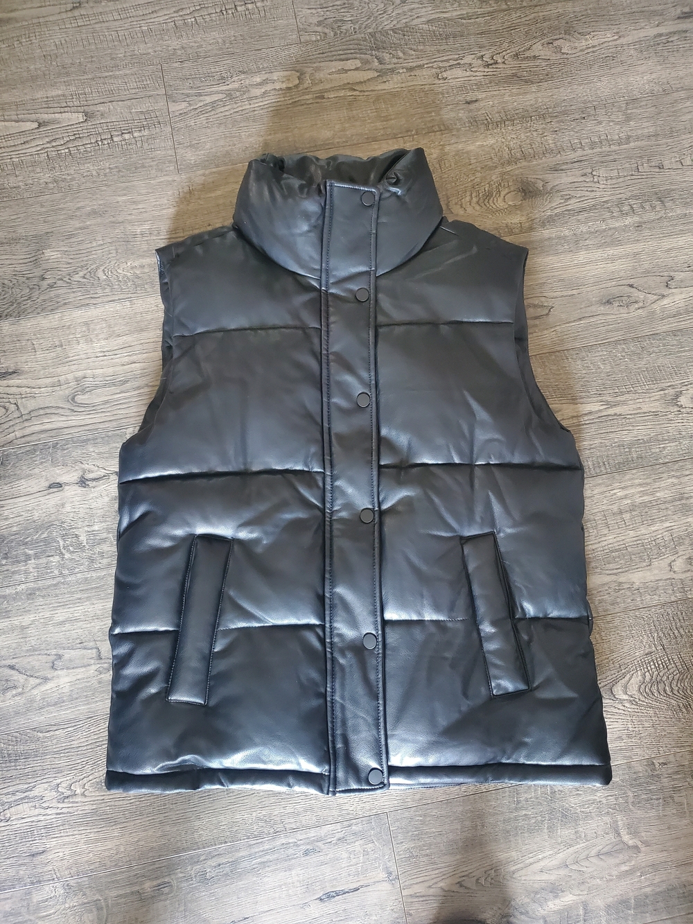 Marc Jacobs Black Puffer Vest with High Collar